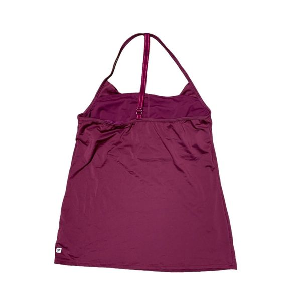 Fabletics, "Liv Tank Top" with Built-in Bra,"Blackberry"/Purple/Red, Medium,Used - Picture 2 of 6